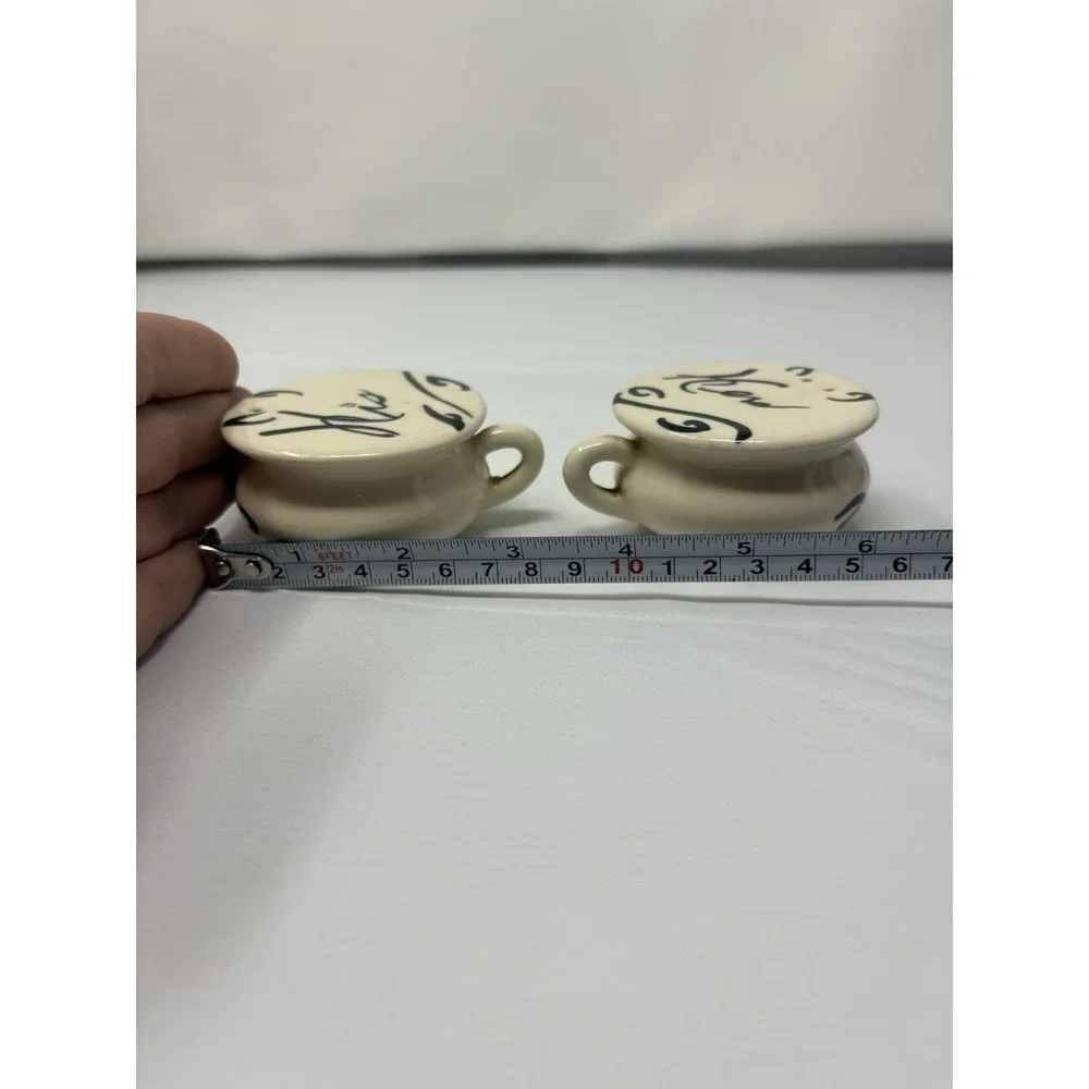 Vintage His and Hers‎ Antique Chamber Pot Salt and Pepper Shakers 1950's Set